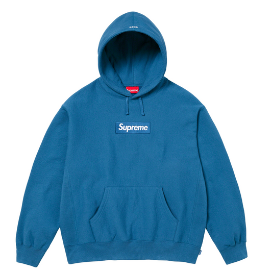 Supreme box logo bluza niebieska