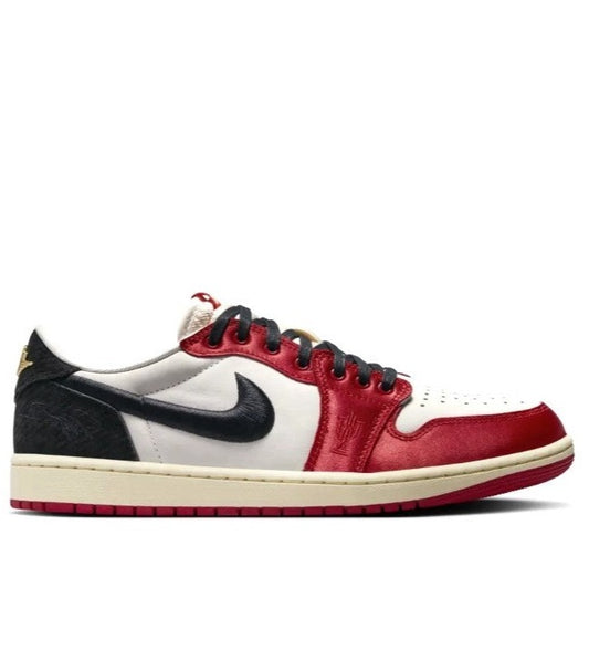 Air Jordan 1 Low OG x Trophy Room Sail and Varsity Red