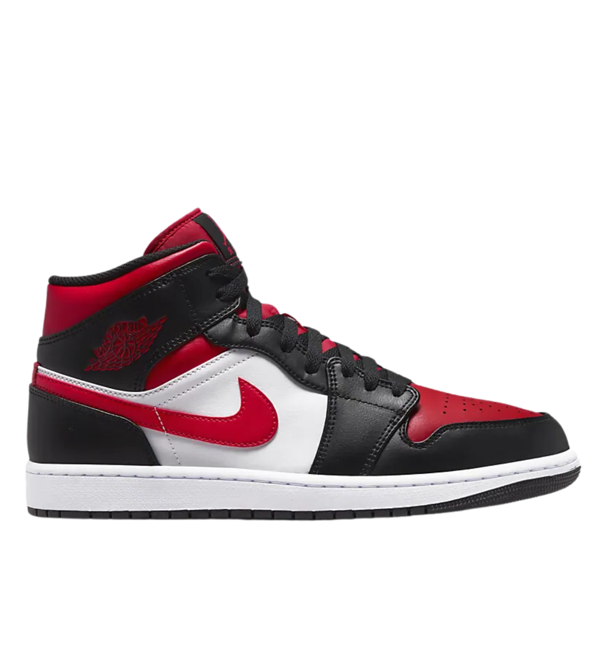 Air Jordan 1 Mid Black Fire Red