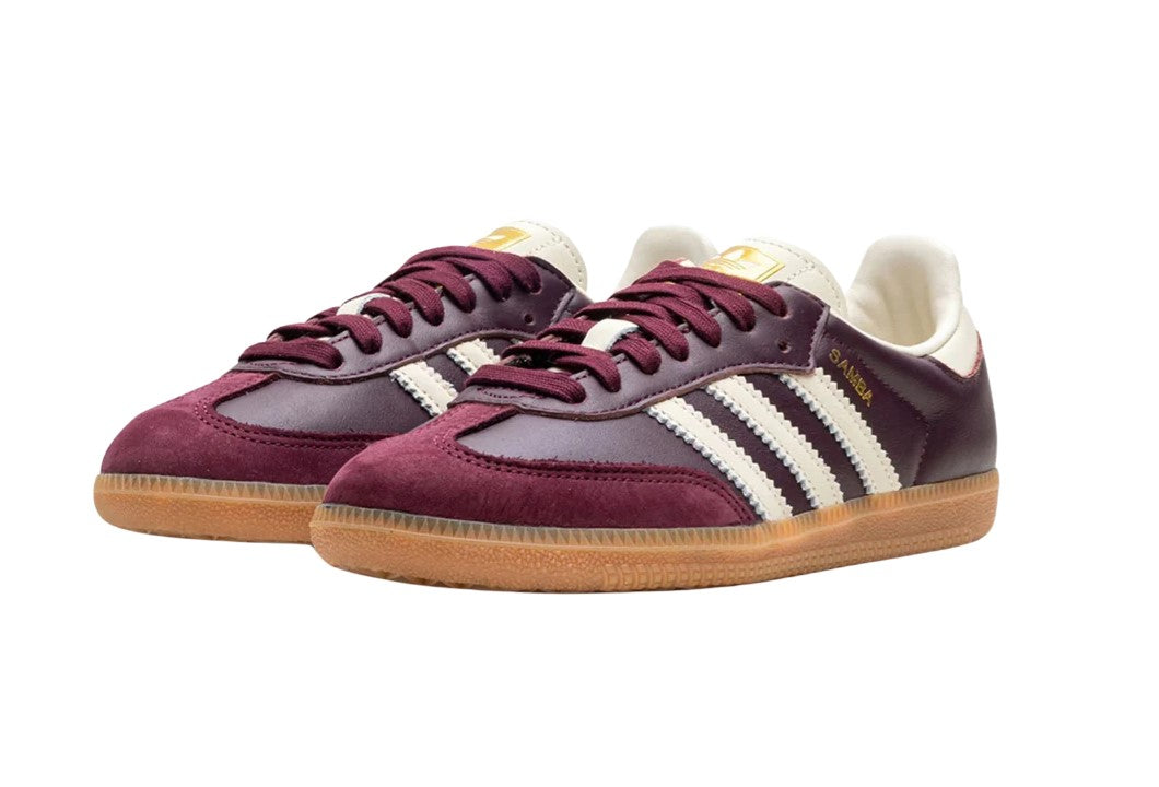 Adidas Samba OG Maroon Gold Metallic